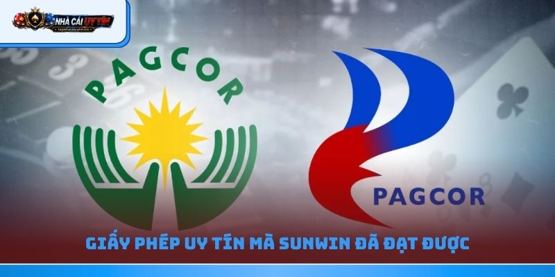 Giấy phép uy tín mà Sunwin đã đạt được